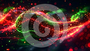 Vibrant Particle Stream in Motion