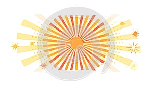 Dynamic Sunburst Effect: Radiant Energy & Abstract Rays, vector design Generative AI