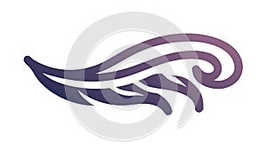 Dynamic Swirl Element Vector Abstract Flowing Curve Shape Design vector design Generative AI