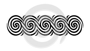Dynamic Swirl Pattern Border. Modern Abstract Decorative Element. vector design Generative AI