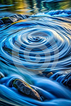 Dynamic Swirling Water in Motion
