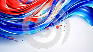 dynamic swirls of blue, white, and red, evoking the national colors of France, possibly representing a patriotic theme