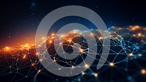 Dynamic tech illustration of Future networking, innovation, and connectivity concept, AI Generated