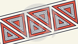 Dynamic Triangle Pattern Border for Modern Designs, vector design Generative AI