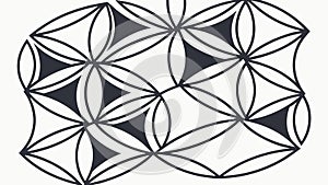 Dynamic Triangular & Circular Geometric Pattern, vector design Generative AI