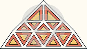 Dynamic Triangular Geometric Pattern, Modern Abstract Design vector design Generative AI