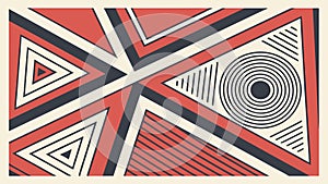 Dynamic Triangular Geometric Pattern Vector, vector design Generative AI