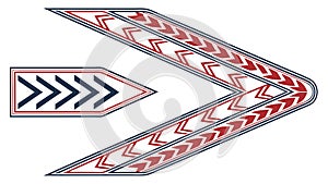 Dynamic Tribal Arrow Geometric Pattern Border, vector design Generative AI