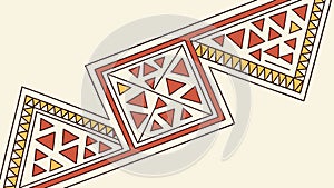 Dynamic tribal border, geometric and rhythmic pattern. vector design Generative AI