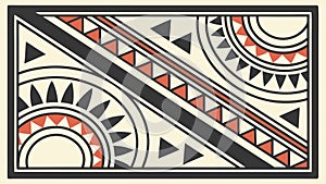 Dynamic Tribal Geometric Pattern Corner, Bold Ethnic Design, vector design Generative AI