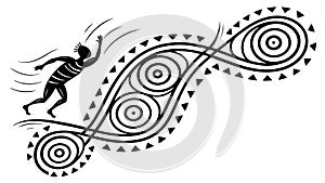 Dynamic Tribal Surfer Wave Pattern Vector, vector design Generative AI