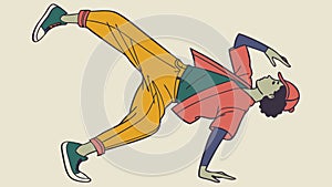 Dynamic Breakdancer Energetic Urban Movement Vector, vector design Generative AI
