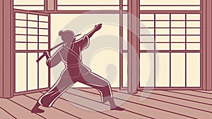 Dynamic Samurai Warrior with Katana Vector Art, vector design Generative AI