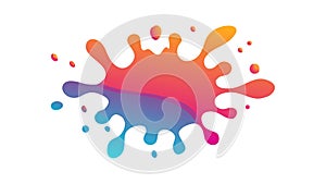 Dynamic vibrant paint splash, ideal for creative expression, vector design Generative AI
