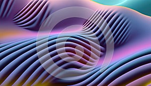 Dynamic, vibrant softness wave shapes in motion. Metallic abstract wavy liquid background.