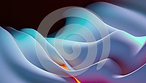 Dynamic, vibrant softness wave shapes in motion. Metallic abstract wavy liquid background.
