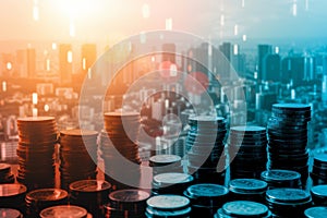 A dynamic visual concept of finance,crypto concept