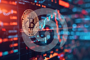 A dynamic visual concept of finance,crypto concept