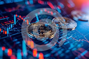 A dynamic visual concept of finance,crypto concept