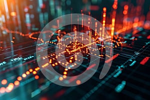 A dynamic visual concept of finance,crypto concept