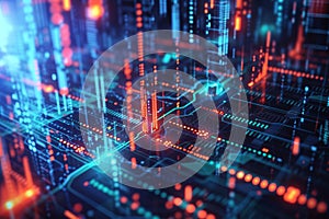 A dynamic visual concept of finance,crypto concept