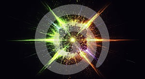 Vibrant Cube Explosion: Abstract Colorful Energy Burst