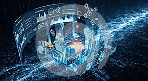 Global digital business intelligence visualization