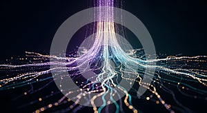 Flowing data streams.