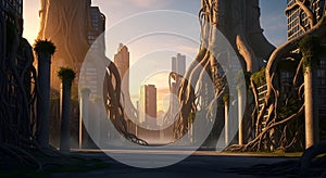 Abstract AI Network Data Flow