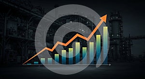 Industrial Growth Chart with Upward Trend