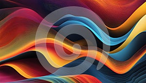 This dynamic visualization captures the energetic movement and abstract data flow in a vibrant,