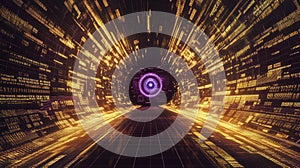 Generative AI Digital Abstract Process Future Of Creation. Deep Learning Algorithm.