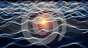 Experience the future with this dynamic visualization of abstract data flow and interconnected digital networks