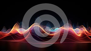 Dynamic visualizer representing music visualization with pulsating lights