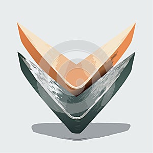 Dynamic VShaped Logo Element Design