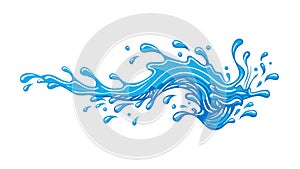 Dynamic Water Splash Action, Refreshing Liquid Movement, vector design Generative AI