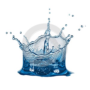 Dynamic Water Splash Crown Formation