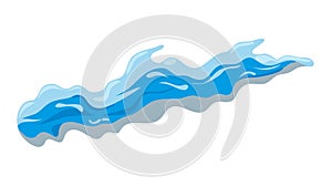 Dynamic Water Wave Icon for Flow Aquatic Themes, vector design Generative AI