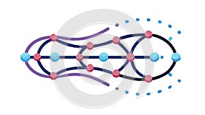 Dynamic Wavy Digital Network Vector Illustration, vector design Generative AI