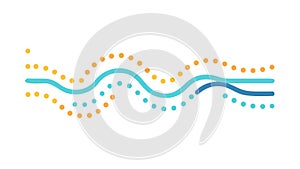 Dynamic Wavy Dotted Line Pattern for Abstract Data Visualization, vector design Generative AI