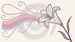 Dynamic Wavy Floral Pattern Vector Background, vector design Generative AI