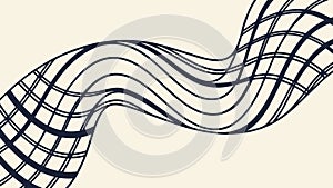 Dynamic Wavy Grid: Abstract Flowing Line Pattern, vector design Generative AI