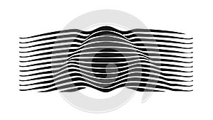 Dynamic Wavy Horizontal Lines Abstract Pattern Vector, vector design Generative AI