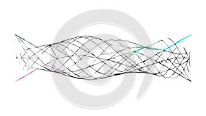 Dynamic Wavy Intersecting Lines Abstract Vector Graphic, vector design Generative AI