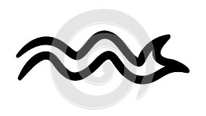 Dynamic Wavy Line Divider Vector Element, Fluid Design, vector design Generative AI