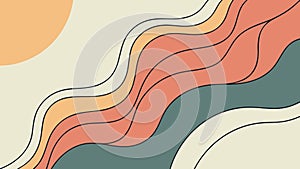 Dynamic Wavy Lines Abstract Background, vector design Generative AI