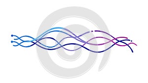 Dynamic Wavy Lines Abstract Design Element Vector, vector design Generative AI