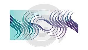 Dynamic Wavy Lines Abstract Pattern with Gradient Colors, vector design Generative AI
