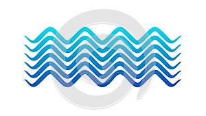 Dynamic Wavy Lines Pattern, Abstract Blue Water Background, vector design Generative AI