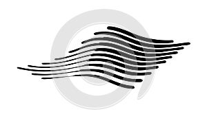 Dynamic Wavy Lines Pattern, Abstract Motion Background, vector design Generative AI